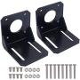 weideer 2Pcs 42mm Stepper Motor Mounting Bracket Alloy Steel L-Shape Fixed Seat for NEMA17 Stepper Motor with Screws and Nuts K-029-42