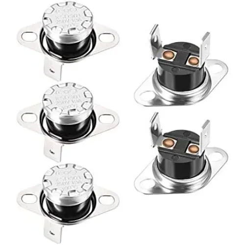 uxcell KSD301 Thermostat 100°C/212°F Normally Closed N.C Adjust Snap Disc Temperature Switch for Microwave,Oven,Coffee Maker 5pcs
