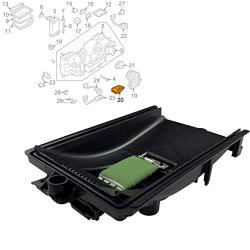 Heater Blower Fan Resistor, Air Conditioning Motor Resistor for TT Beetle Golf Mk4 1J0819022A