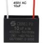 uxcell Ceiling Fan Capacitor CBB61 10uF 450V AC 2 Wires Metallized Polypropylene Film Capacitor 51x35x25mm for Electric Fan Pump Motor Generator 3Pcs