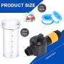 LEIFEOSH Boat Engine Flush Mixer with Seal Tape, Salt Away Flush Kit Liquid Flow Valve for Salt Remover, Ideal to Flush Outboard and Inboard Engines, Connects with Spray Nozzle, Engine Flusher, Hose