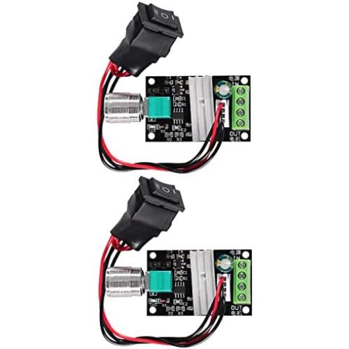 Diitao 2PCS 6V 12V 24V 28V 3A 80W DC Motor Speed Controller,Adjustable PWM Speed Controller Reversible Switch 1203BB DC Motor Driver Reversing
