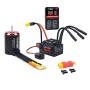 3650 3250kv Brushless Motor ESC/Waterproof Sensorless Motor with 60A ESC & Programming Card Combo/Output 5.8V/5A/for 1/10 Remote Control car Truck Off-Road Vehicle