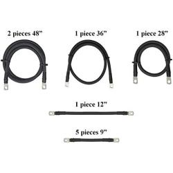 Aftermarket 2 Gauge Golf Cart Battery Cables Fits EZGO TXT PDS 36V 36 Volt (Year 2000 and Up) 10 Piece Set