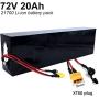 Jieoto Ebike Battery Waterproof PVC Lithium Battery Pack 72V 20Ah Electric Bicycle Lithium Battery Pack for 1000W -200W Scooter Motor