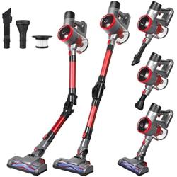 Intercleaner Cordless Vacuum Cleaner Stick, 20KPa Powerful Suction Brushless Motor, 4 in 1 30min Runtime Detachable Battery, Ultra Quiet, Lightweight Handheld for Hardwood Floor Carpet Car Pet Hair