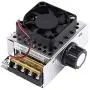 SCR Electric Voltage Regulator Dimmer Temperature Controller Motor Speed Controlling Module Board with Cooling Fan (110V AC 4000W )