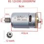 jiaruixin 12V390 20000RPM Electric Motor RS390 12V Motor Drive Engine Accessory for Kids Ride On Cars Children Ride on Toys Replacement Parts