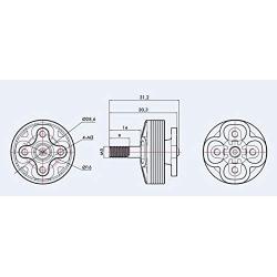 Vehicles-OCS New 4PCs T-Motor LF 4024 2450KV Brushless Motors FPV Racing Motor Violent 4024 Motors for Mini FPV RC Micro Drone DIY Accessory