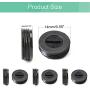 Heyiarbeit Carbon Brush Holder Caps 14mm O.D. 5mm Thickness Electric Motor Brush Cover Plastic Fitting Thread Black 20pcs