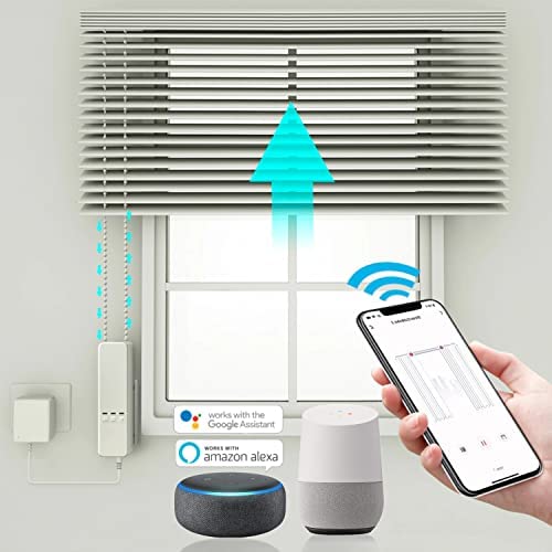 QUOYA Smart Electric Chain Blinds Motor, WiFi Roller Blind Driver, Compatible with Alexa Google Home Voice Control, Tuya Smart Life App (MC08, One Motor) (MC08, One Motor)