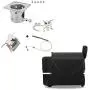 GRISUN Fire Burn Pot, Hot Rod Ignitor, Auger Motor and Grill Induction Fan Kit Replacement Parts, Pellet Grill Cover for Traeger 34 Series Wood Pellet Grill, Pro 780, Texas Elite 34 Grills