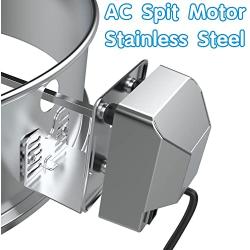 Kettle Grill Rotisserie Kit for 22-Inch Kettle Charcoal Grills as Weber/Napoleon/Kingsford; Universal Stainless Steel Grill Rotisserie Kit with Ring/Electric Spit Motor/Meat Forks/Tool Holder