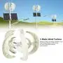 FTVOGUE 1200W Wind Turbine Kit 5 Blade Generator With Controller AC Motor Solar System White Lantern Type Double‑Layer ​for Cabins Camping Charging Boat[12V],Dynamo
