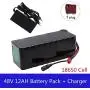 Wnicek 48V 12000mAh Electric Bicycle Lithium-ion Battery 12000mAh E-Bike Battery Pack for 200W/ 350W/ 500W/ 750W/ 1000W Motors for Mountain Bike Electric Scooterwith Charger