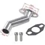 UAUS 32-40mm Silver Short Offset Intake Manifold Carburetor W/Gasket For 49cc 60cc 66cc 80cc Motorized Bicycle Bike