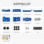 Robot Chassis Smart Robot Car Chassis Kit Aluminum Alloy Tank Chassis with 2WD Motors for Arduino/Raspberry Pi DIY Remote Control Robot Car Toys