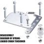CNCMOTOK Spring Loaded Chain Tensioner fit for 49cc 66cc 80cc Engine Motorized Bike 2 Stroke Engine (Silver)