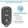 Keyless2Go Replacement for New Keyless Entry Remote Car Key Fob 4 Button FCC HYQ12BBX HYQ12BAN