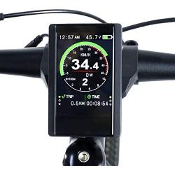 Electric Bike Display Ebike LCD Display 36V/43V/48V Waterproof Electric Bicycle Computer Speedometer Compatiable for BAFANG Mid Drive Motor BBS01 BBS02 BBSHD Hub Motor Display