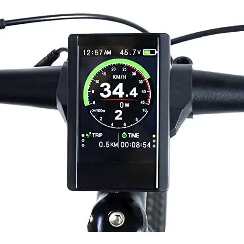 Écran LCD pour Vélo Électrique, Compatible avec Moteurs BAFANG BBS01 BBS02 BBSHD 36V/43V/48V, Affichage de Vitesse Imperméable pour Vélos Électriques. Écran LCD pour Vélo Électrique, Compatible avec Moteurs BAFANG BBS01 BBS02 BBSHD 36V/43V/48V, Affichage de Vitesse Imperméable pour Vélos Électriques.