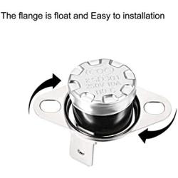 uxcell KSD301 Thermostat 110°C/230°F 10A N.C Adjust Snap Disc Temperature Switch for Microwave,Oven,Coffee Maker 2pcs