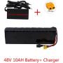 FREEDOH 48V 21700 E-Bicycle Lithium Battery 13S 2P 10Ah Waterproof Battery Pack with 20A BMS + Charger for Electric Tricycles E-Bike Scooters Electric Motorcycles for Motor Within 1000W