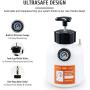 Orion Motor Tech Brake Pressure Bleeder, European Brake Bleeder with Hand Pump, 2.5L Pressure Brake Bleeder with Hose and European Adapter, Manual Brake Fluid Pressure Bleeder