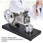 Omabeta Engine Model, Aluminum Material Educational Toy Durable Mini Motor Model Vivid for Physics or Mechanics Learning