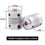 Saiper Flexible Couplings 5mm to 5mm (5pcs) Aluminum Alloy Joint Connector Compatible with NEMA 17 Stepper Motors, RepRap 3D Printer or CNC Machine, 3D Printer Accessories