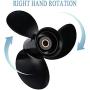 Holdia Propeller 48-897750A11 9 1/4 x 9 RH 3 Blade Compatible with Mercury/Mariner 9.9-20 HP 4 Stroke Boat Motors