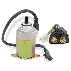 GY6 Starter (9teeth) for GY6 4-Stroke Engine 150cc 125cc 50cc 200cc 250cc Scooters Moped ATV Go Kart Compatible with 4 Wheelers Dirt Bikes Baja Jonway Roketa Coolster