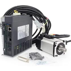 100W AC Servo Motor Driver Controller Kit 220V with Servo Driver Control System for CNC Router/Engraving Machine/Milling Lathe/Robot/Automation equipment (100W)