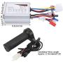 Alomejor 24V 500W Electric Scooter Brushed Speed Controller with Long Wire Throttle Grip Motor Controller Set for Electric Bike Scooter Tricycles