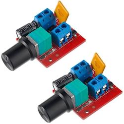 BOJACK DC Mini Motor PWM Speed Controller Small LED Dimmer 5A 90W 3V 6V 12V 24V 35V Speed Control Switch (Pack of 2Pcs)
