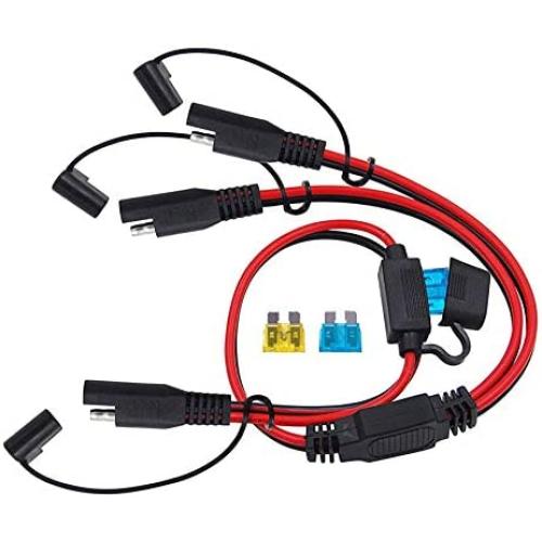 CUZEC 2-Way Splitter, SAE Connector,1 to 2 SAE Connector Power Charger Adapter