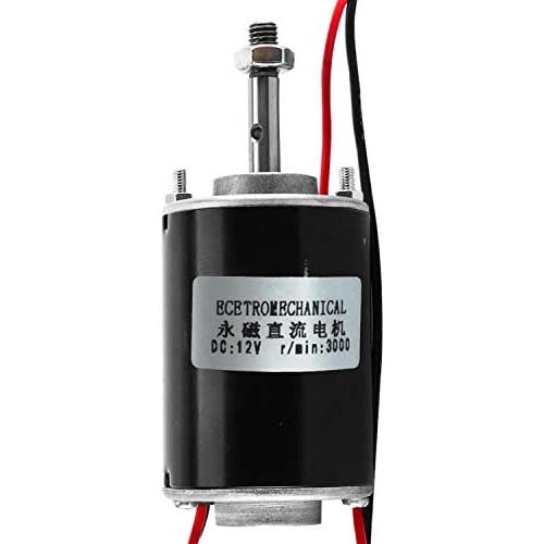 YaeGarden 12V 30W High Speed CW/CCW Permanent Magnet DC Motor Electric Micro Speed Reduction Geared Motor For DIY Generator (DC 12V 3000RPM)