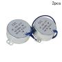 Fielect 2Pcs Synchronous Motor AC 110V 30RPM Turntable Motor CW Direction 4W TYC-50 Horizontal Hole Shaft