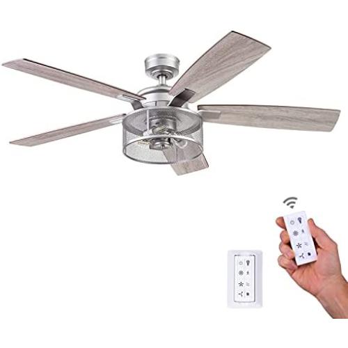 Honeywell Ceiling Fans 51460-01 Carnegie Ceiling Fan, 52, Pewter