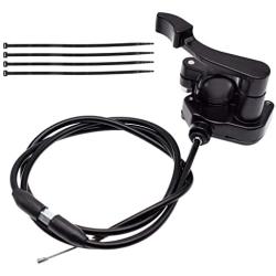 7/8 22mm Thumb Throttle Cable Accelerator Control Handle Assembly Replacement for 50cc 70cc 90cc 110cc 125cc 250cc TaoTao ATV Quad Go Kart Pit Bike (with 4 Cable Ties)