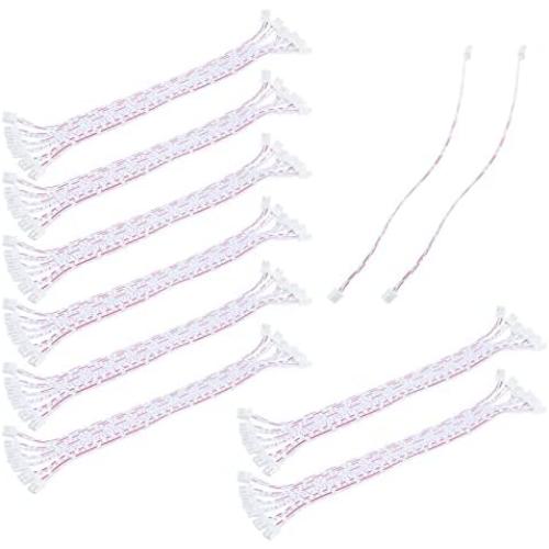 Antrader JST XH 2 Pin 2.54mm Pitch 26AWG Single Female Flat Wire Adapter Cable 200mm Long Pack of 50