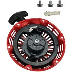 GX160 Pull Start Assembly w/Recoil Starter Rope for Honda GX200 GX120 Pull Cord Replacement Red 28400-Z0T-003ZB 28400-ZH8-023ZB 28400-Z4M-305ZB