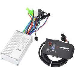 OVNSHVN Brushless Motor Controller 48V 250W/350W E-Bike Brushless Motor Controller for Electric Bicycle Scooter Universal with 810 SM LED Display Panel, Black & silver