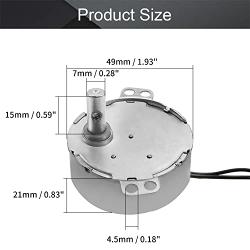 Fielect Synchronous Motor AC 220V 20-24RPM Turntable Motor CW/CCW Direction 4W TYC-50 Horizontal Hole Shaft