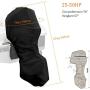 Softclub Outboard Motor Cover 25-50 HP, Full Outboard Engine Cover, Black 600D Heavy Duty Fabric, Waterproof Boat Motor Covers
