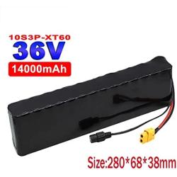 YUWYP 36V Battery 10S3P 14Ah 18650 Lithium ion Battery Pack for 42v 14000mAh ebike Electric car Bicycle Motor Scooter with 20A BMS 500W