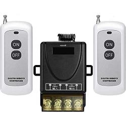 VONVOFF Wireless Remote Switch,with 984FT Long Range DC12V/24V/48V/72V Switch for Anti-Theft Alarms, Security Systems Roller Lind Door,Gate Barriers,Motor Cycles etc (12V Remote Switch)
