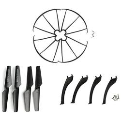 Upgraded Spare Parts Replacement for Syma X5S X5SC X5SW RC Quadcopter Rc Helicopter Copter Toy Motor Main Blade Propellers Propeller Protectors Blades Frame Landing Skid Included Screws Set (Black)