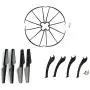 Upgraded Spare Parts Replacement for Syma X5S X5SC X5SW RC Quadcopter Rc Helicopter Copter Toy Motor Main Blade Propellers Propeller Protectors Blades Frame Landing Skid Included Screws Set (Black)