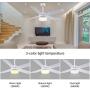 CJOY Ceiling Fan with Lights, 52 Inch Modern Ceiling Fan with Remote Controls for Indoor bedroom farmhouse,4 Reversible Blades, 3000/4200/6000K,White